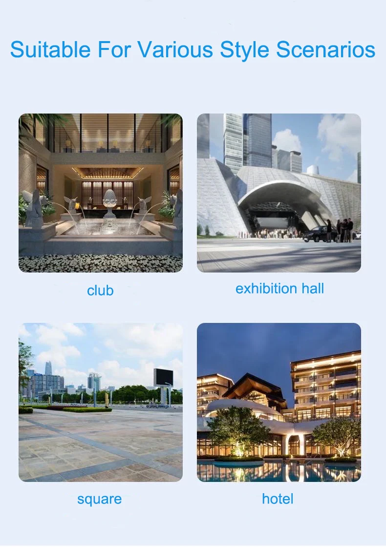 the latest variable speed programmable DC24V garden plaza small music fountain  floor fountain