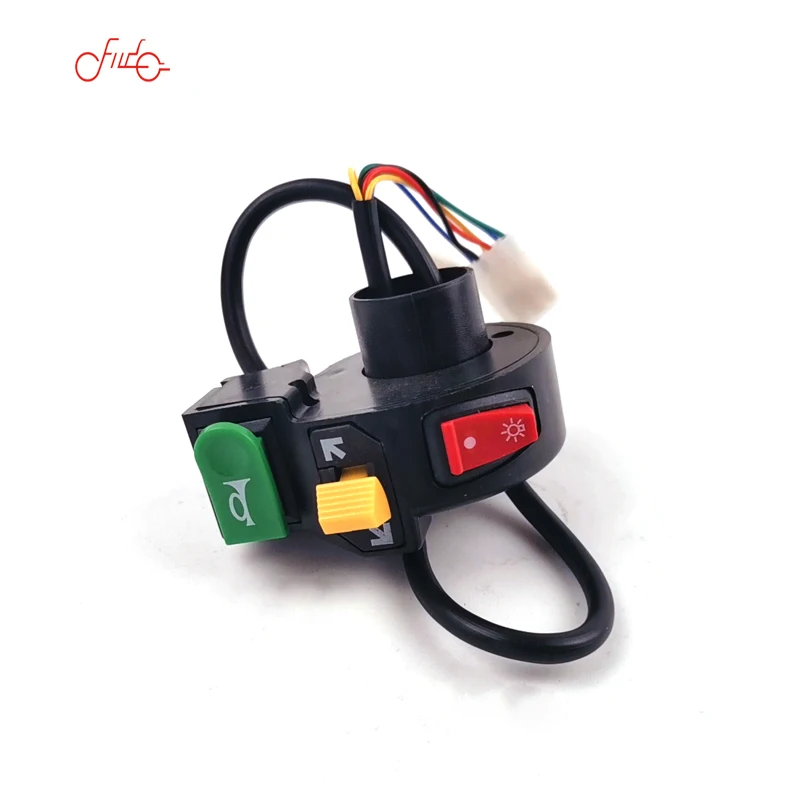 3 in1 Motorcycle Switch Electric Bike Scooter ATV Quad Light Turn Signal switch Horn ON/OFF Button for 22mm Handlebars Motorbike