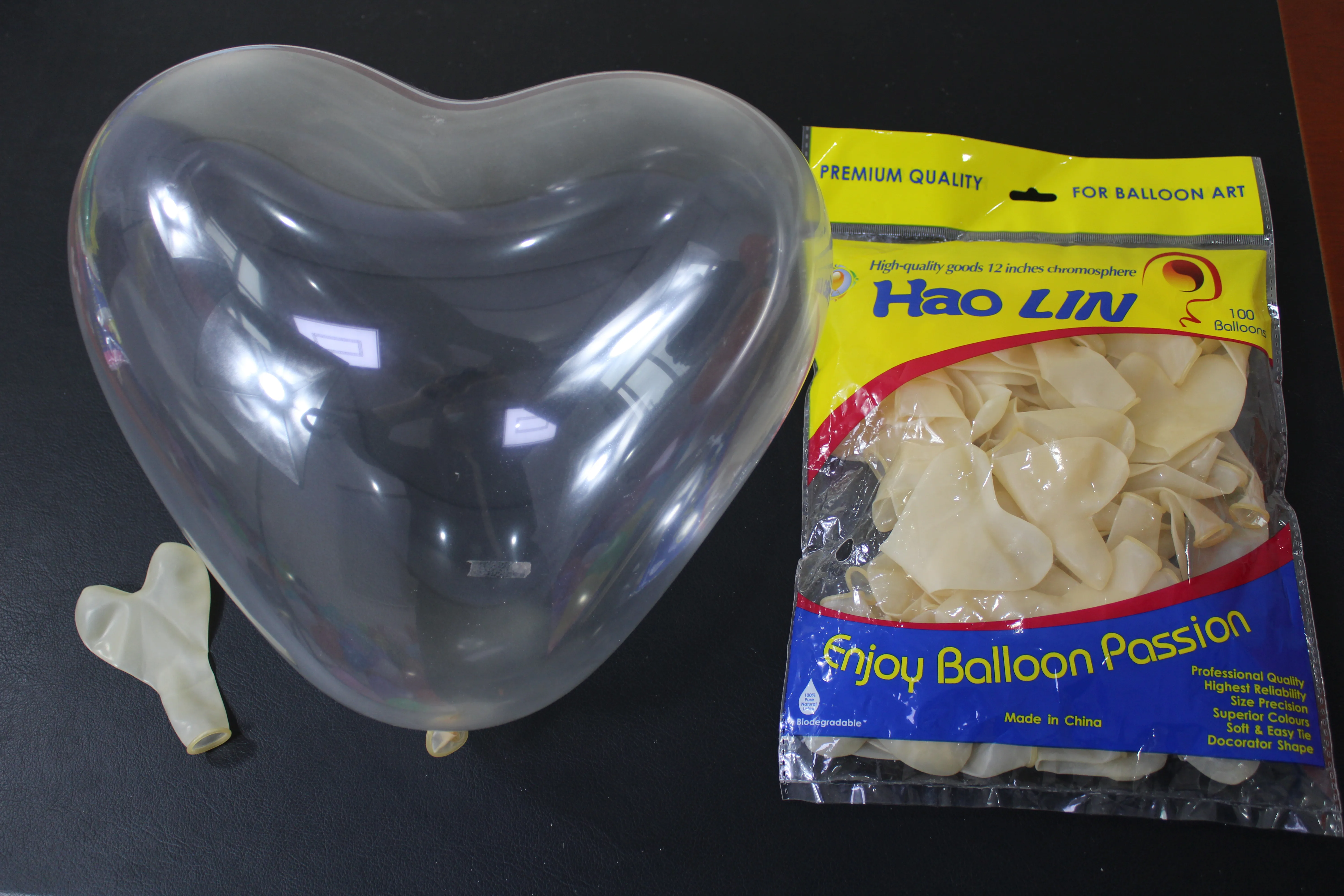 haolin 10inch 2.2g standard/metallic/macaron heart latex balloons