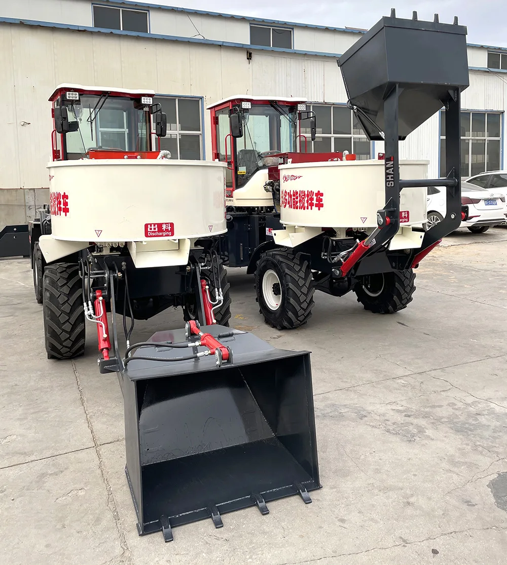 4X4 self loader concrete mixer truck machine with 3 cub meter capacity