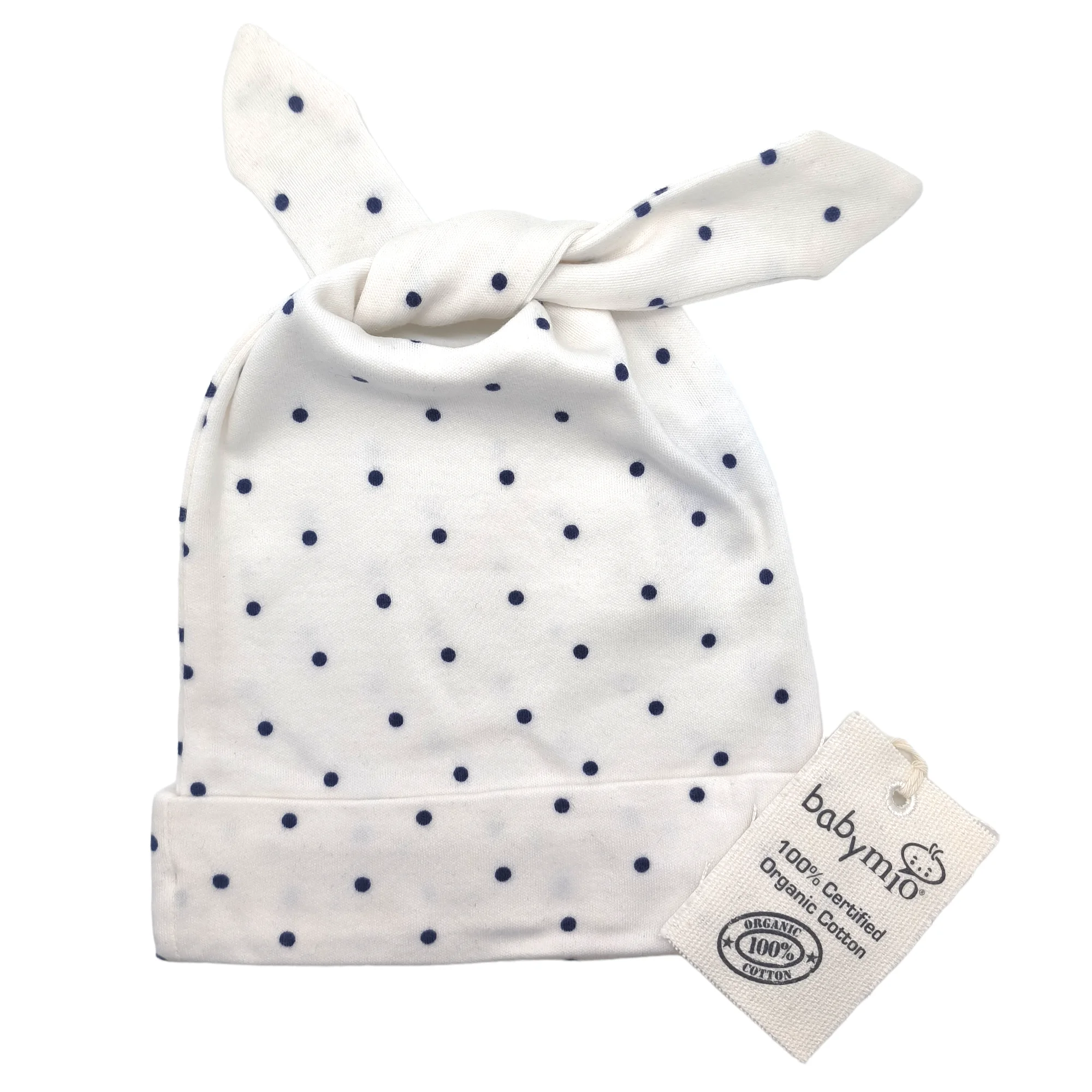 Babymio Custom Factory Hat Double Knot Cap Cotton Hat 100% Organic Cotton Beanie Own Design Newborn Baby Wholesale Baby Unisex