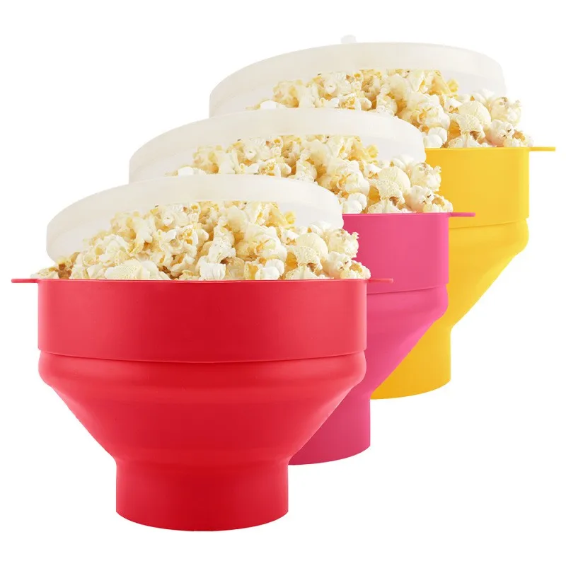 LifeTop Microwave Silicone Popcorn Popper Maker Dishwasher Safe  Collapsible Silicone Popcorn Maker Popcorn Popper Silicone