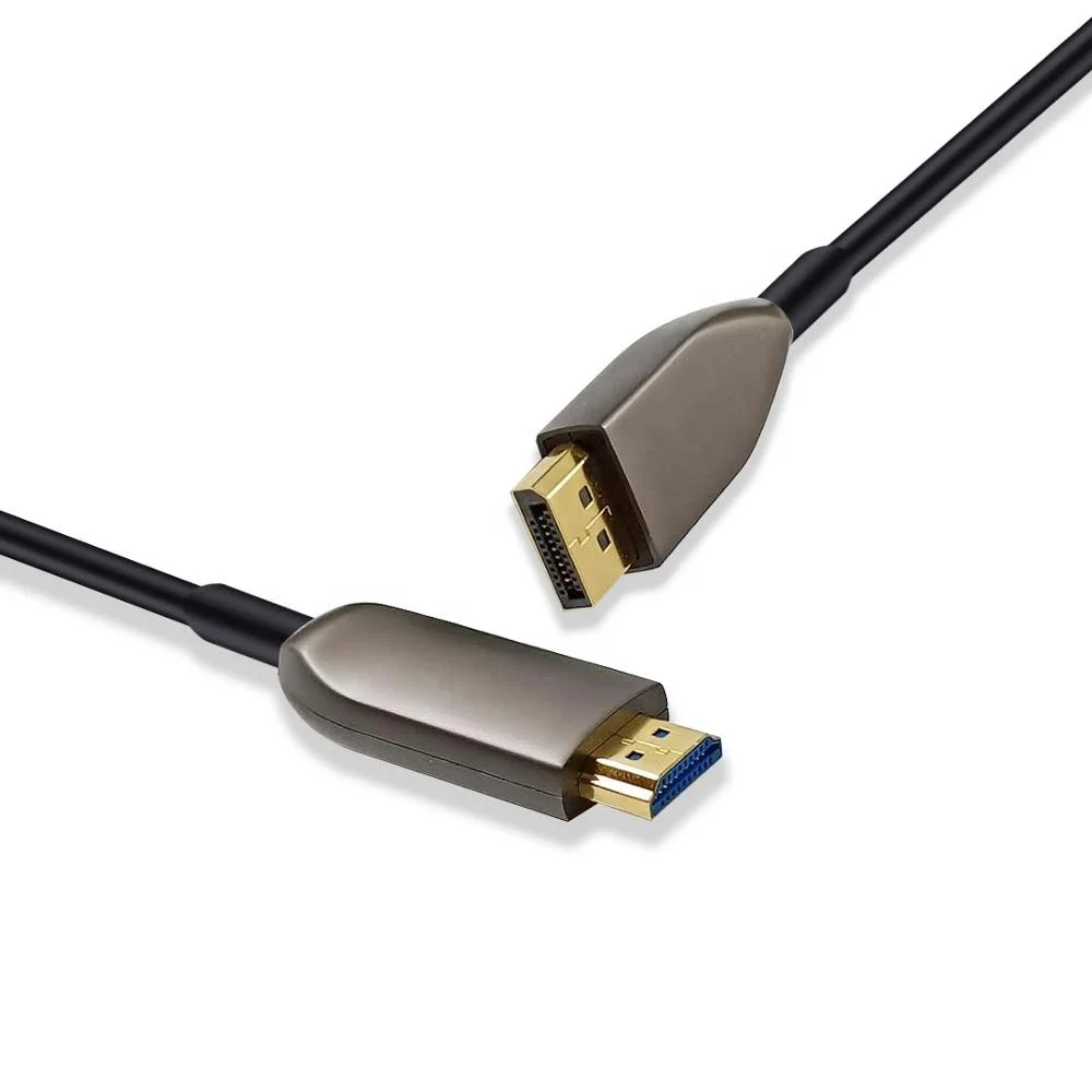  Новейший дизайн активный оптоволоконный кабель DP в HDMI 20 м поддержка 4K @ 60Hz AUX/HPD/HDCP2.1 скорость передачи 21 6