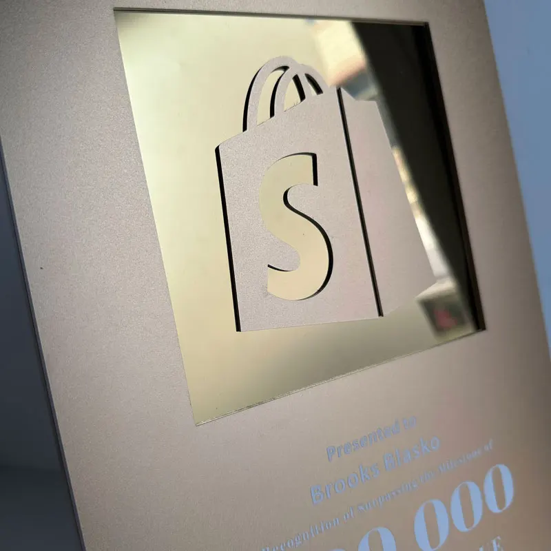 Customized Logo shopify YouTube Play Button Metal Award Aluminium Medal and Plaque for Insurance for End Users