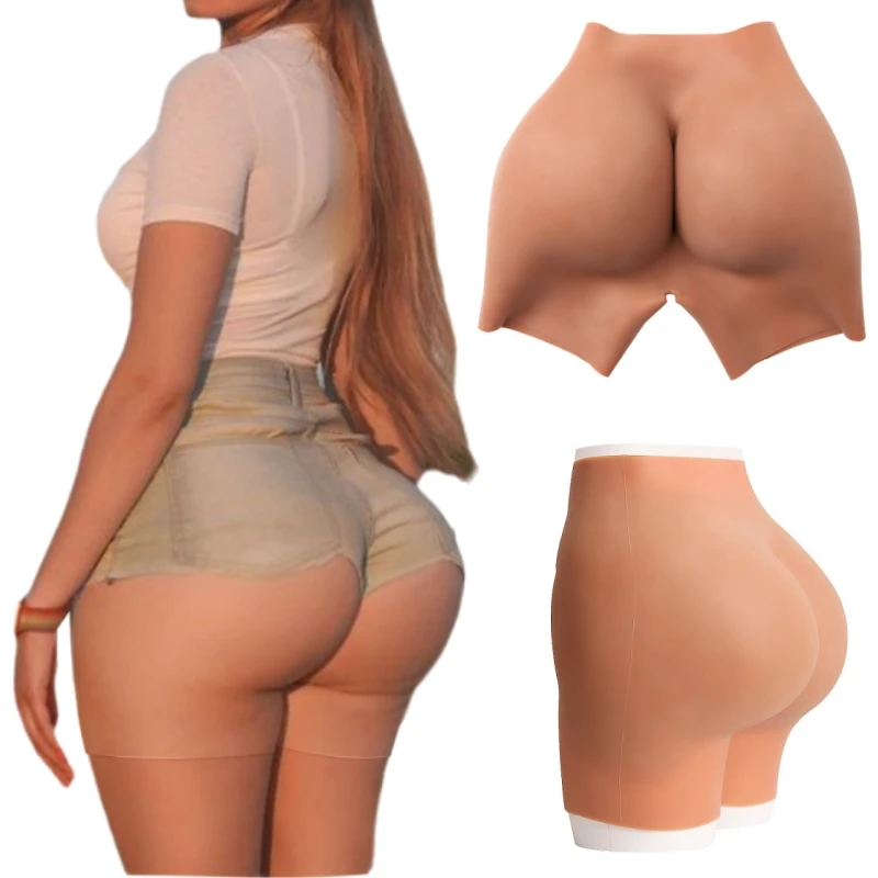 Fake Silicone Butt Silicone Buttocks Pants Butt Lift Pads Underwear Hip Lift Butt Shaper Control Panty for Women Fake Hips