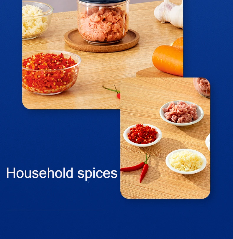 New factory custom egg mixer hand mixer 300ml multi-function portable meat grinder