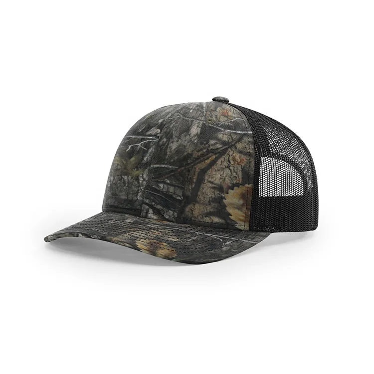 Wholesale high quality summer fashion in stock low MOQ unisex colorful 6 panel camouflage richardson 112 camo trucker hat
