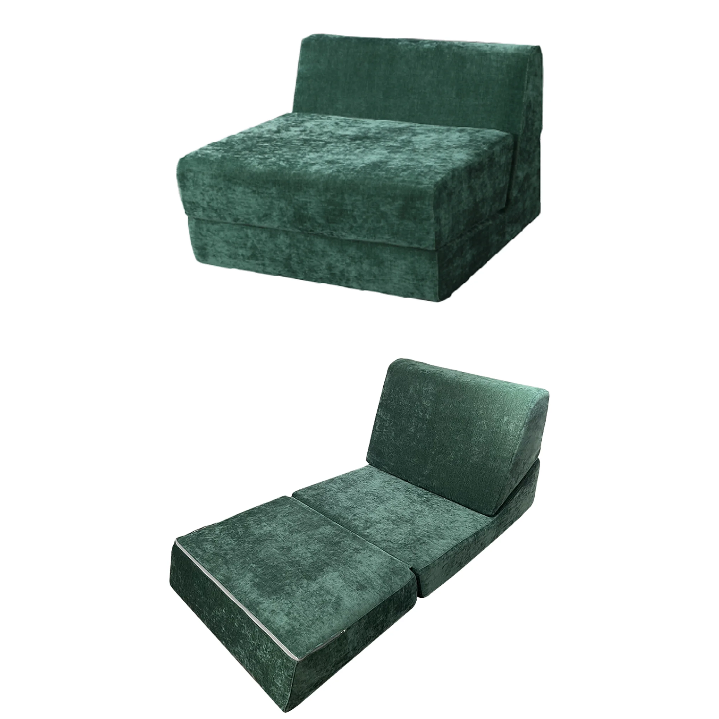 European Design Single Set Reclining Extendable Section Sofa Velvet Compressed Foam Home Furniture Living Room Basement Villa