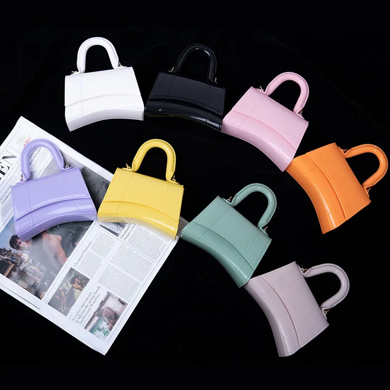 2023 mini designer zipper corssboday handbag tote mini PVC chain bags crossbody portable Candy jelly bag