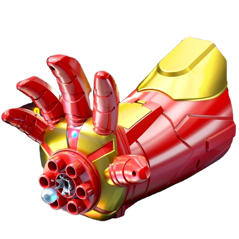 Hot Sales Rechargeable Electric Arm Pinball Toy Gun Kids Strong Power Colorful Lights Man Plastic Bubble Machine Play Cool Iron