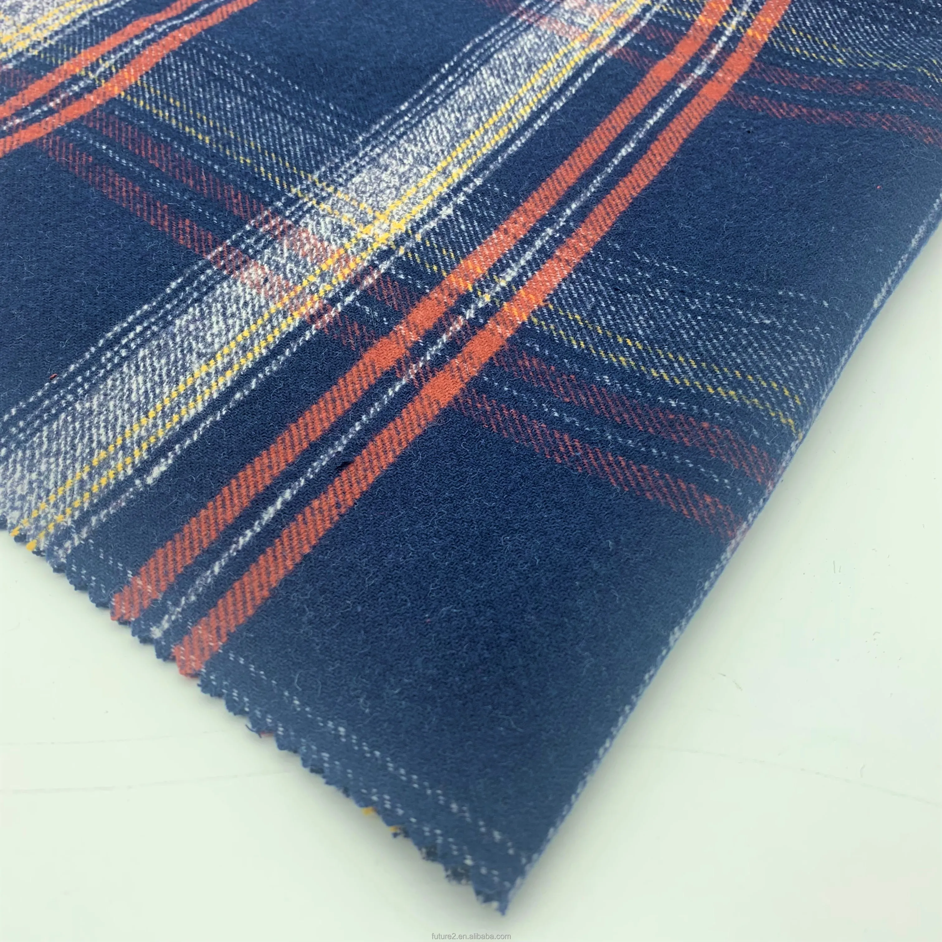 GF China Factory Wholesale Sales Pima Cotton Fabric Soft and Comfortable 100% Cotton Twill Flannel for Garments