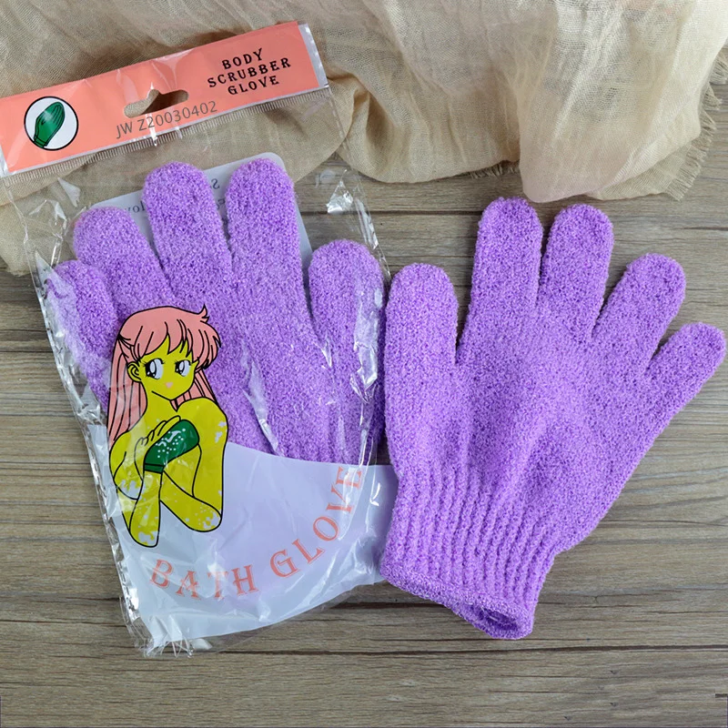 Wholesale Nylon Body Scrubber Shower Glove Spa Massage Dead Skin Cell Remover Deep Clean Soft Exfoliating gloves