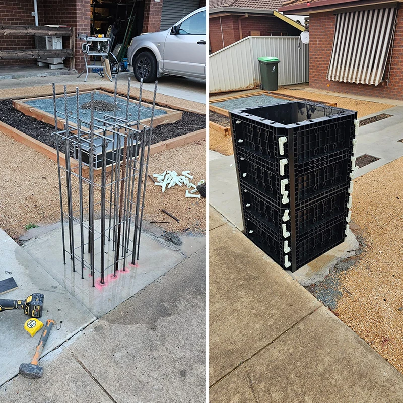 Light Weight Reusable Modular Adjustable Building Column Plastic Formwork for Concrete Construction