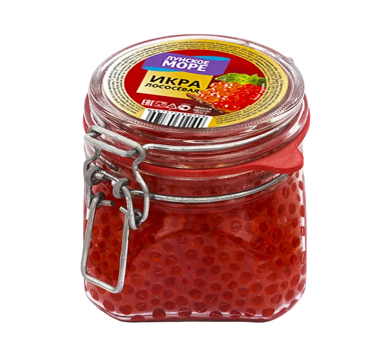 Lunskoe sea Natural 500 g chilled Red salmon caviar