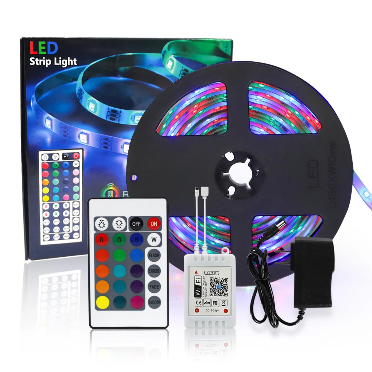 Лидер продаж 5 метров 24 клавиши беспроводной контроллер RGB 5050SMD Гибкая вывеска Ip65 водонепроницаемая светодиодная неоновая световая лента