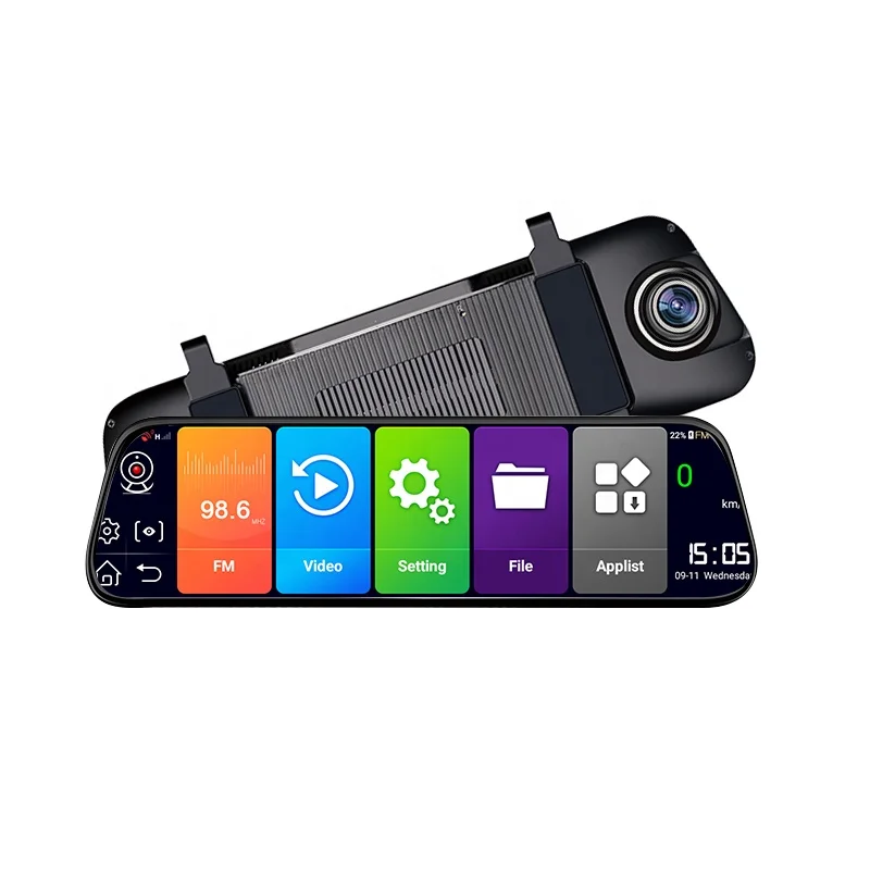 Автомобильный видеорегистратор FHD 1080P 10 дюймов 4G Android двойной объектив GPS-навигатор зеркало заднего вида