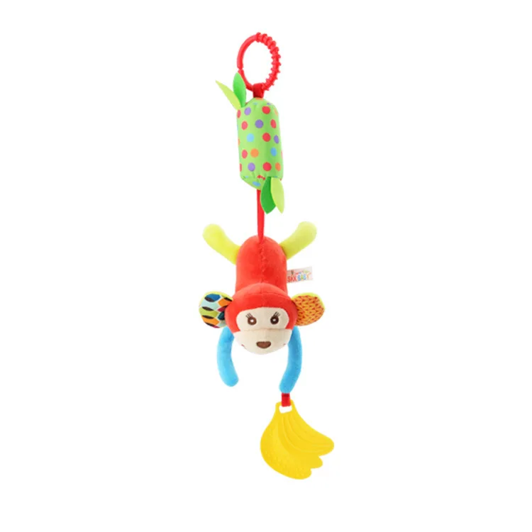 Cartoon Baby Toys  Bed Stroller Baby Mobile Hanging Rattles Plush Infant Chime Rattle Toys for Baby