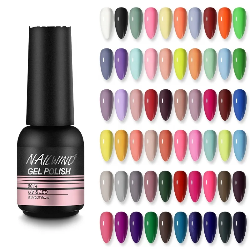 NAILWIND Cheap 60 Colors Vegan Macaroon Uv Varnish Gel Polish Kit Private Label Nail Gel Polish Set 8Ml For Nail Salon Supplier