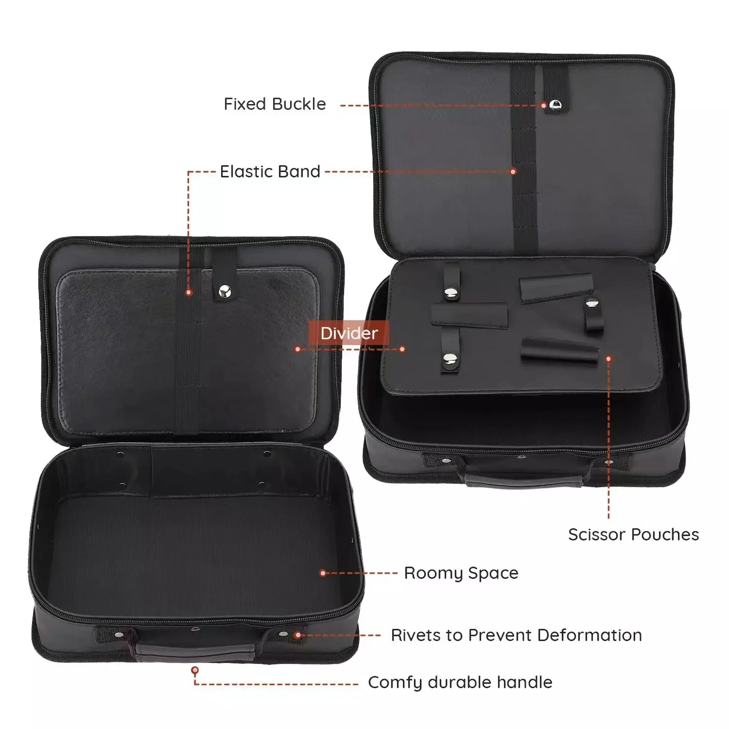 Salon Hairdressing Bag Barber Haircut Scissors Bag Multi-Function Storage Organizer Clippers Combs Hair Styling Accessories Case
