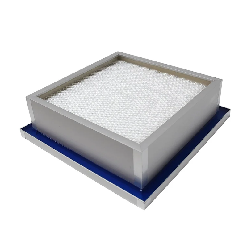 Merv-19 H13 H14 Compatible Mini Pleat Gel Seal HEPA ULPA Filter for Clean Room Dust Holding Capacity for Manufacturing Plants