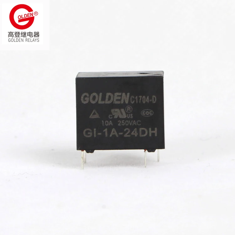 Golden relay GI-1A-24D  24VDC 1A SPNO mini 4pins 0.45W electromagnetic relay cross T77 and 32F OEM welcomed for general purpose