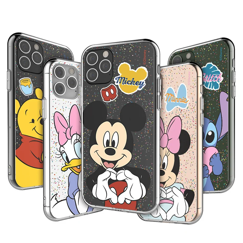 
Clear glitter mobile back cover glittering phone case with winding 