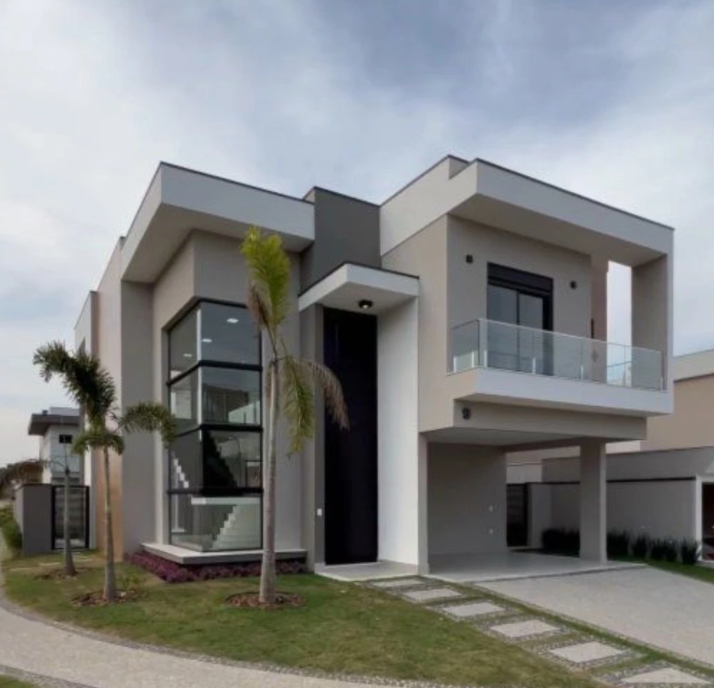 Cheap Durable Prefab House 90 square meter villa home of 2 bedrooms double storey house