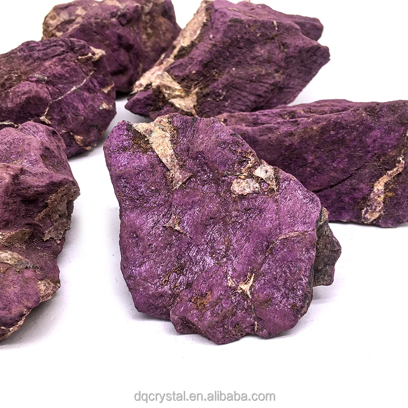 Factory Price  Natural Purpurite Stone Crystal Raw Rocks Natural Purple Purpurite Roug