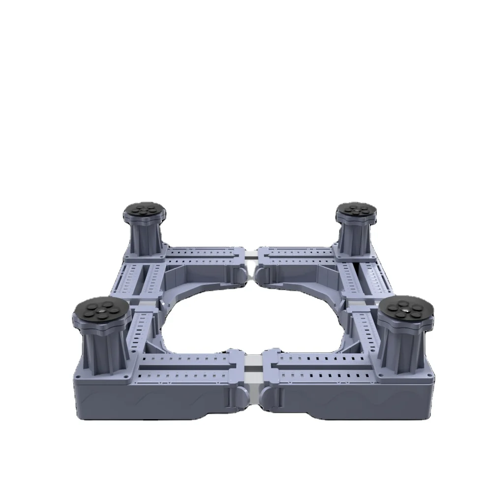 Universal automatic bracket for washing machine base roller pad support