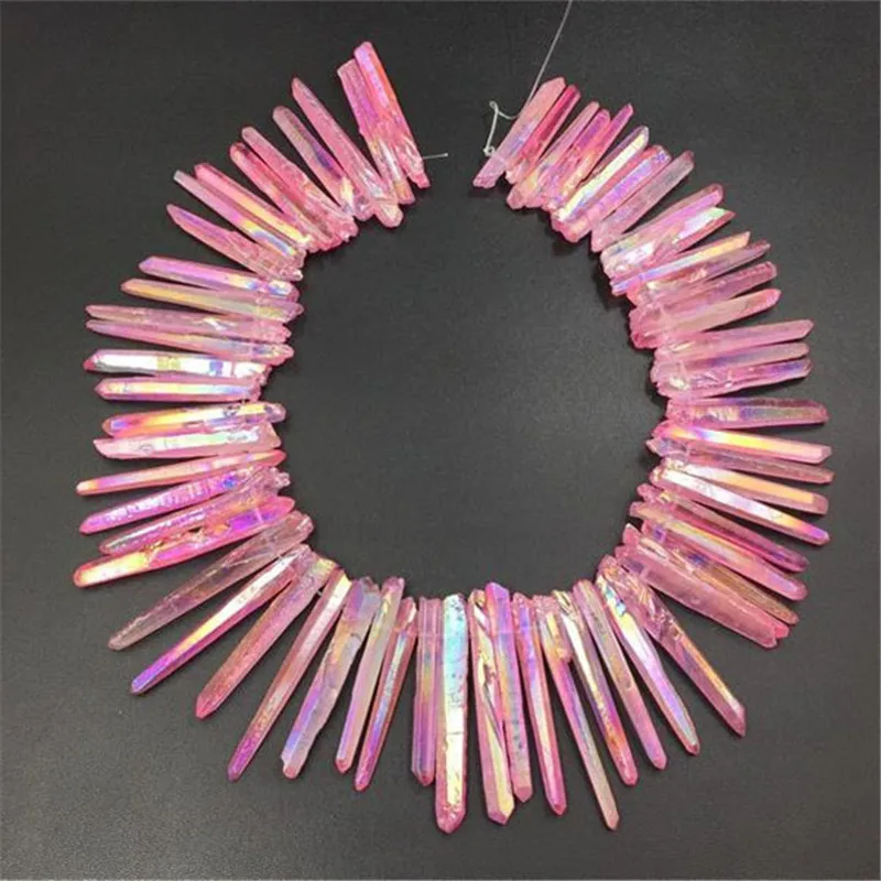 Extra Thin! Raw Slender Quartz Crystal Points Long&Thin Crystal Stick Beads Rough Quartz Points Spike supplies 3-5x35-55mm
