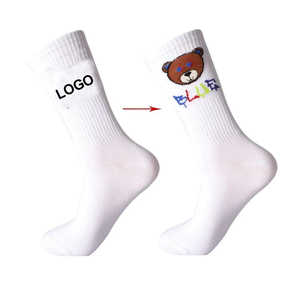 HJ white school socks long white socks