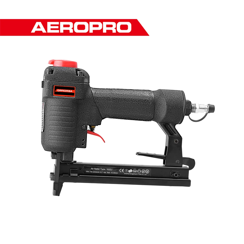 AEROPRO 1022J Professional Brad Air Nail Gun High Quality Pneumatic Nailer for Furniture Decoration Wide Crown Stapler