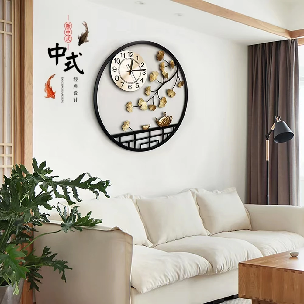 Wall Clock and watch iron art Classic Style Flower Design For Home Decoration Chinese Style