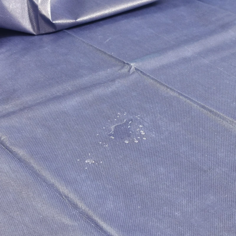 blue disposable massage bed sheet 45 gsm pp pe non woven fabric