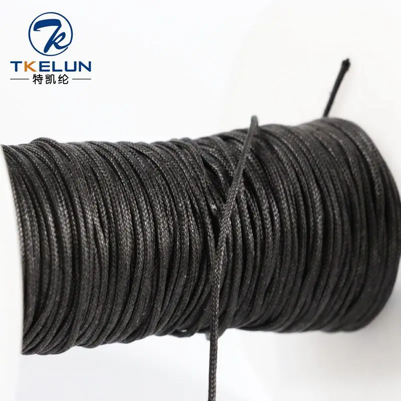 Customized Wear-resistant 1mm Single Weave Black UHMWPE Rope for Tent Kite Winch