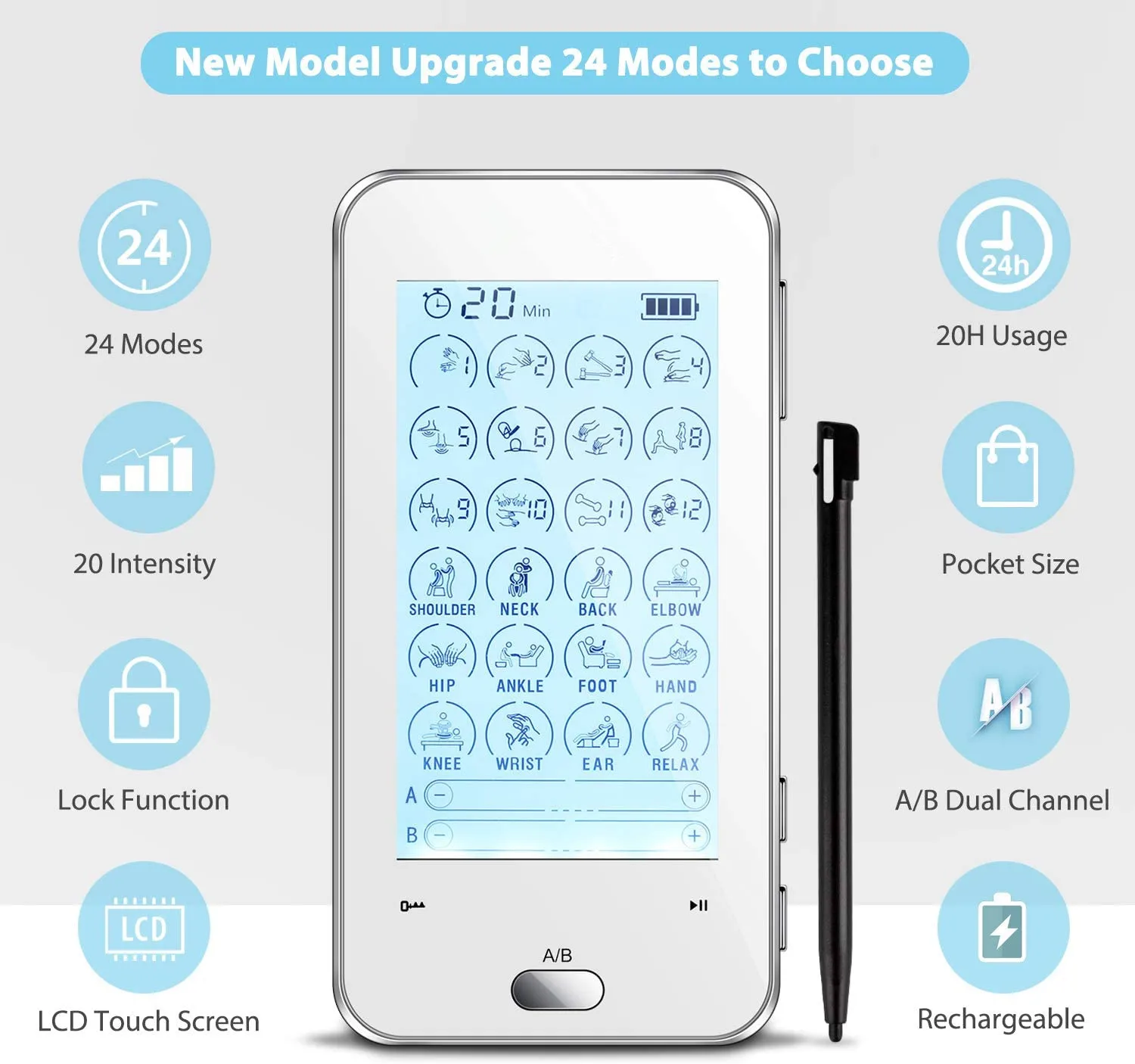 Digital Therapy Machine Tens 3000 7000 Tens Unit Massager for relieve pain Tens machine