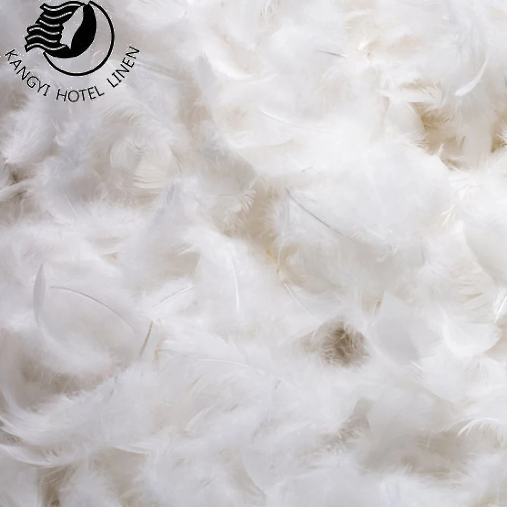 2021 Wholesale Hotel White Plain Goose Feather Quilt Bed Duvet Set