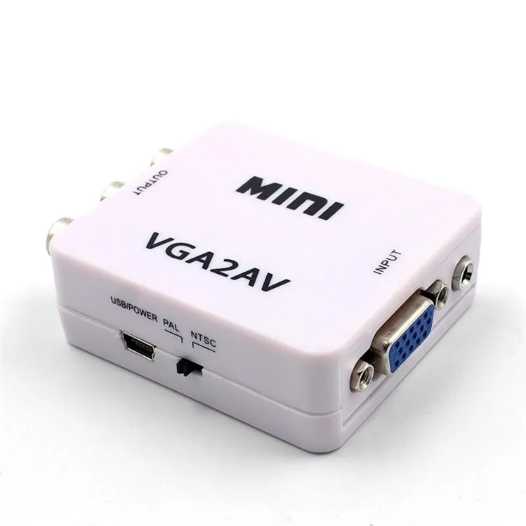  Автоматически обнаруживает и преобразует адаптер преобразователя 1080P VGA2AV VGA в AV