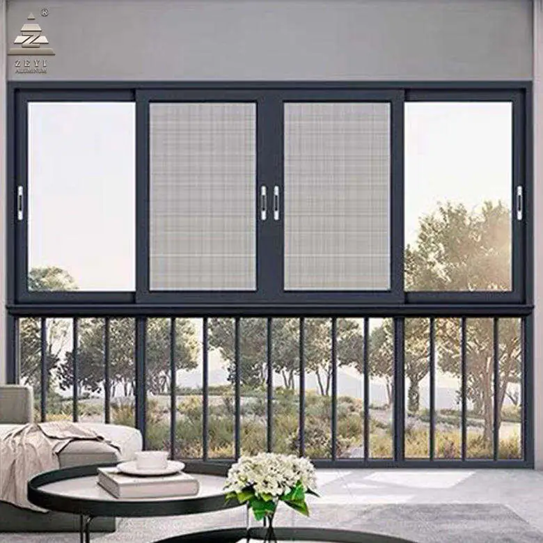 Best selling sliding window for balcony sliding window caster price jindal aluminium sliding window sections