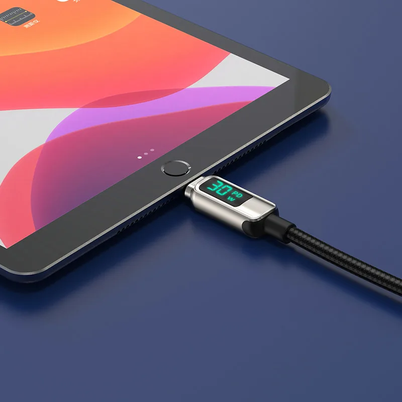 OEM сервис фабрика C T L цинковый сплав 18 Вт pd 20 Вт pd Плетеный usb-кабель для передачи данных быстрое зарядное устройство 1 м кабель