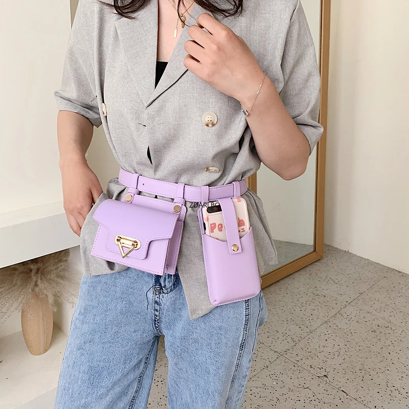 
High Quality Women Waist Bag Luxury Designer Belt Bag Leather Flap Fanny Pack Shoulder Crossbody Chest Bag Hip Purse 