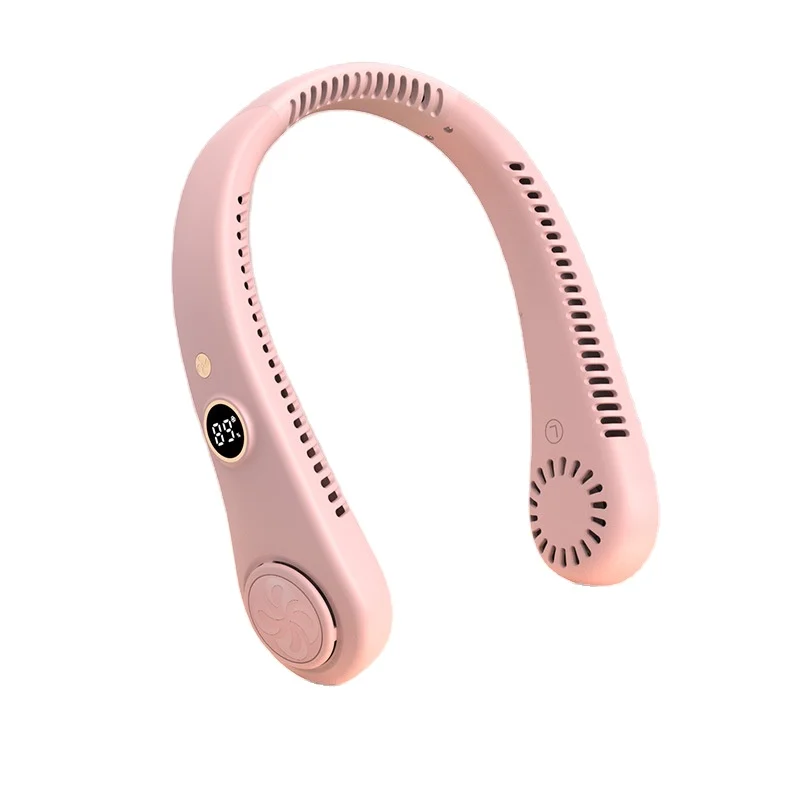 2024 Новый безлистный вентилятор, подвесной вентилятор на шею, портативный Usb-вентилятор, ленивый подвесной логотип