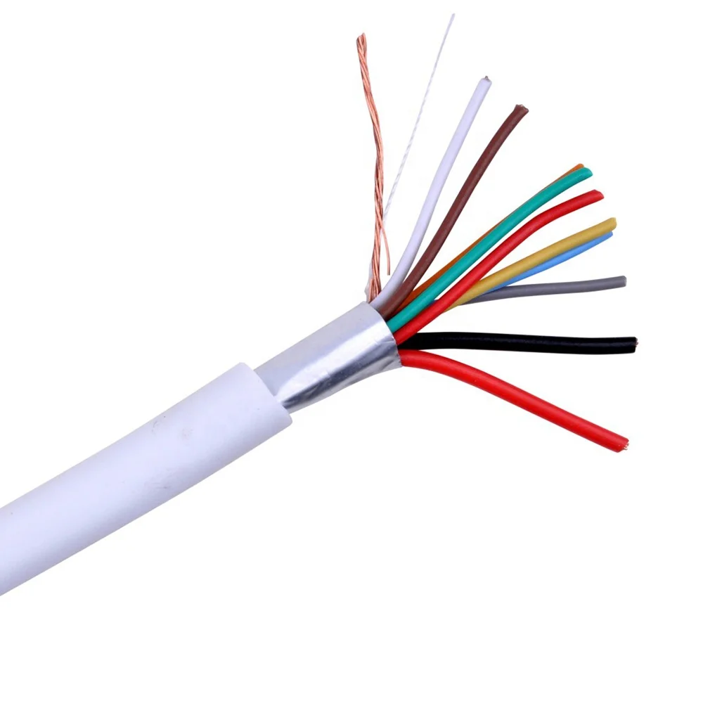 Al Foil shielded 24AWG 8 core security intercom alarm cable