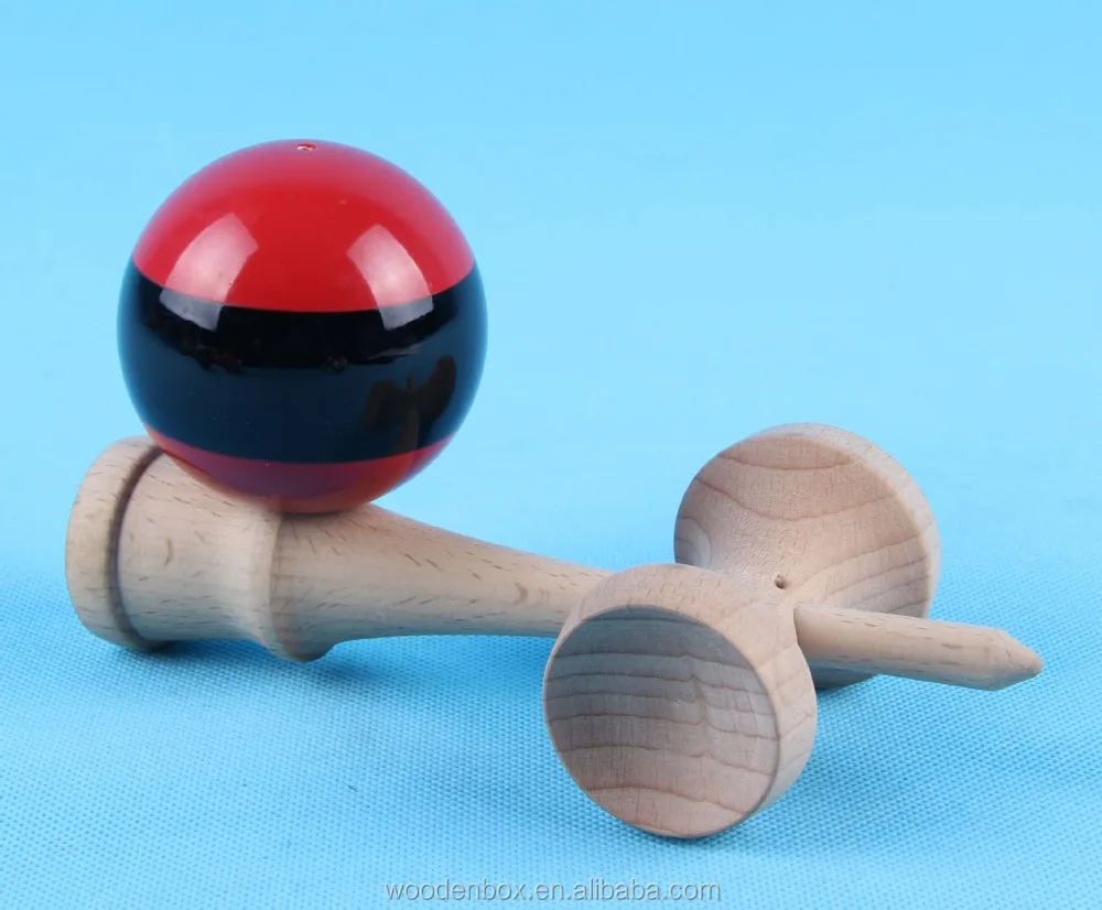 Классическая двухцветная игрушка кендама с древесным материалом из бука для оптовой продажи