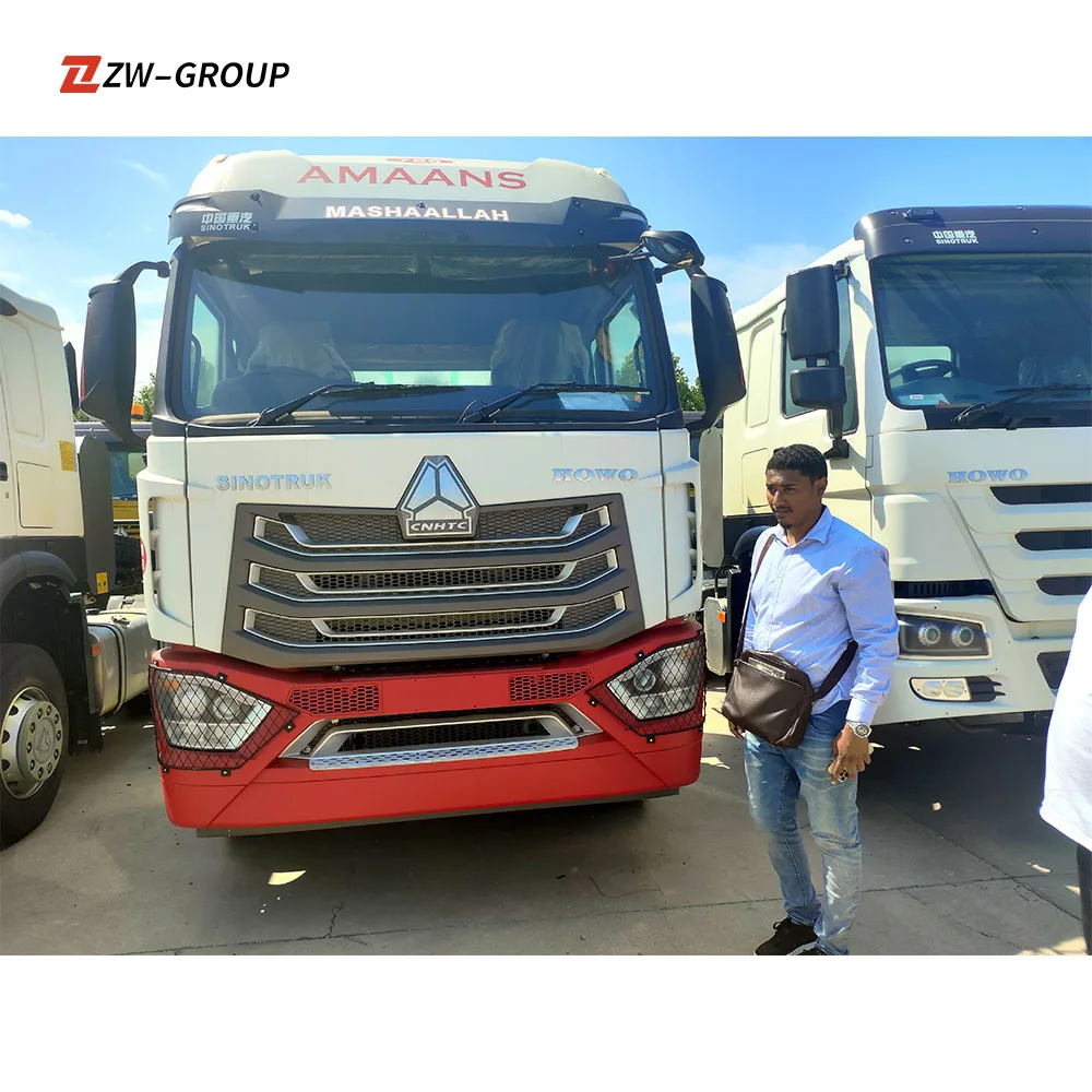 new Tractor Truck Sinotruk Howo A7 T7 CNG 420 HP 6x4 Truck Trailer Head price