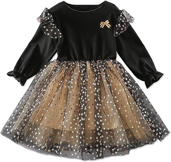 2024 Fall season Princess dresses Lace Hem Party  girls dresses