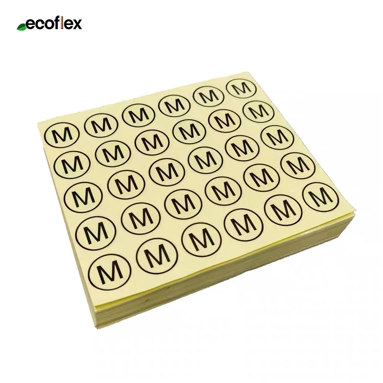 In Stock Transparent XS To 3XL Clothing Size Label Custom Size Circle Stickers