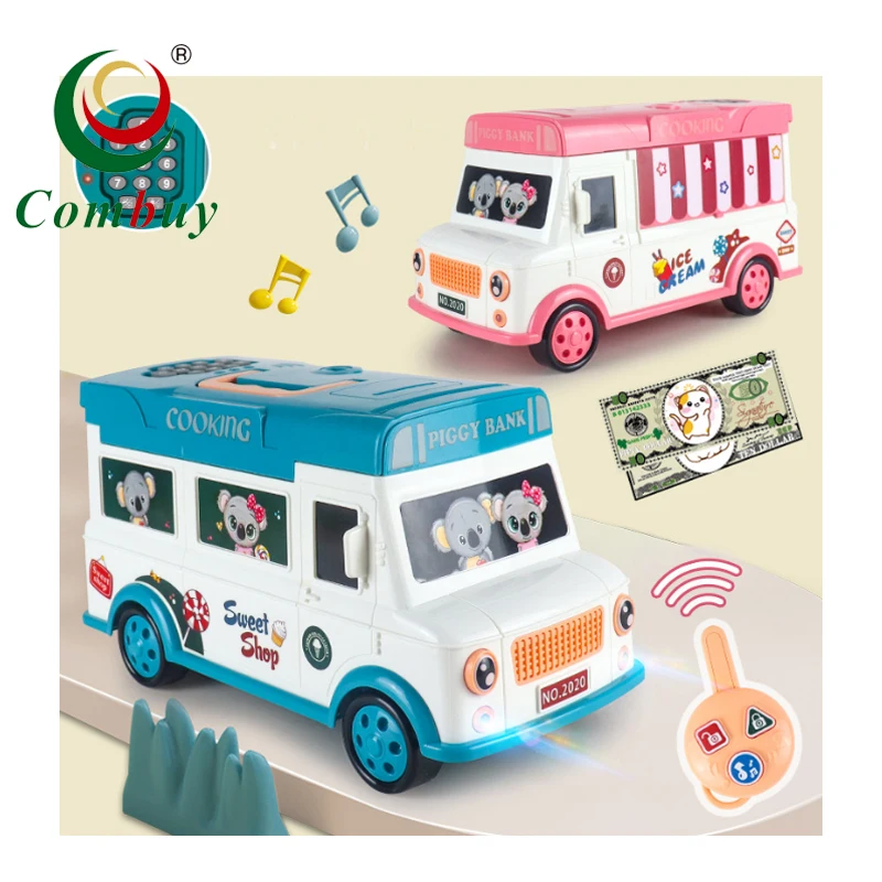 Money saving puzzle remote control car piggy banks for children