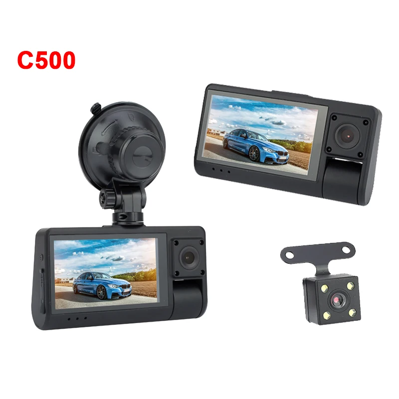  Лидер продаж Автомобильный видеорегистратор SSSCAR C500 3 дюйма Gps1920 * 1080 170 градусов
