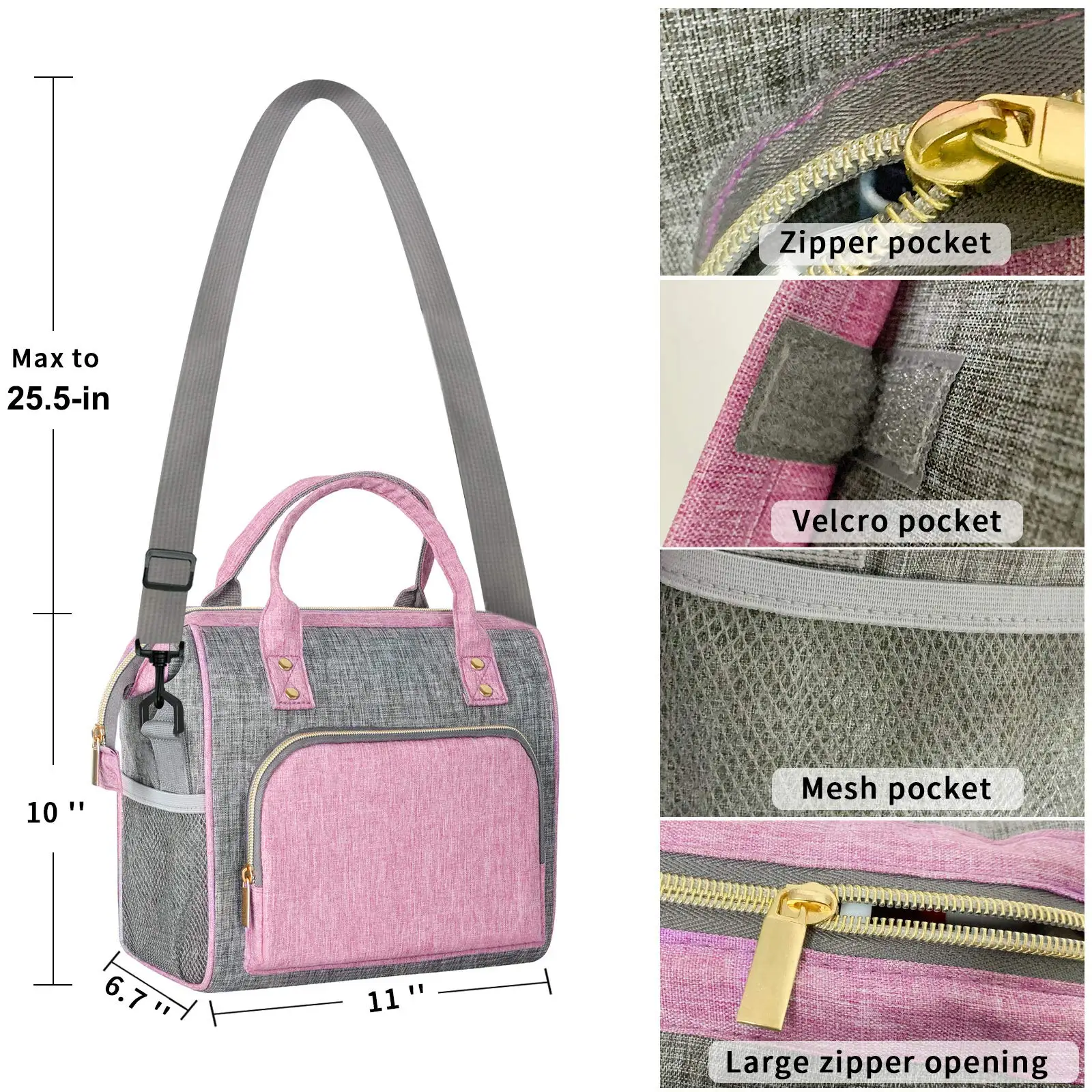 Free Sample Customized Design Cooler Bag Keeping Cold Or Warm Insulation Aluminum Foil Lining Leakproof Meal Prep